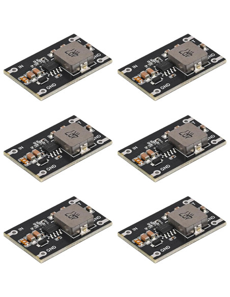 6 Módulos Convertidores Buck DC-DC 6-24V a 5V 2A QEBIDUM 6 Módulos Convertidores Buck DC-DC 6-24V a 5V 2A QEBIDUM