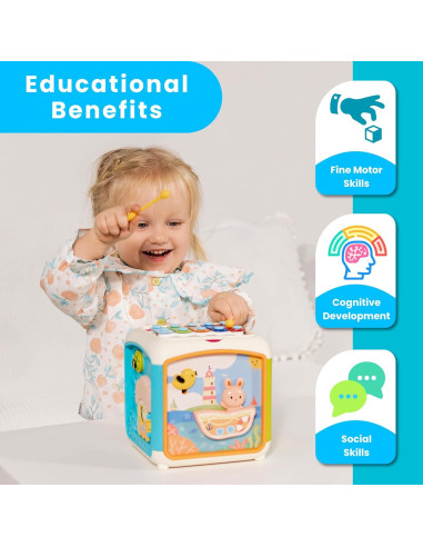 Cubo de Actividades 7-en-1 PlenPLAY para Niños 1-3 Años
