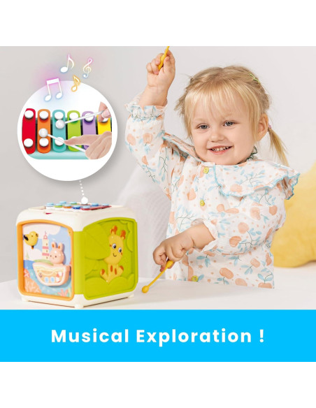 Cubo de Actividades 7-en-1 PlenPLAY para Niños 1-3 Años Cubo de Actividades 7-en-1 PlenPLAY para Niños 1-3 Años