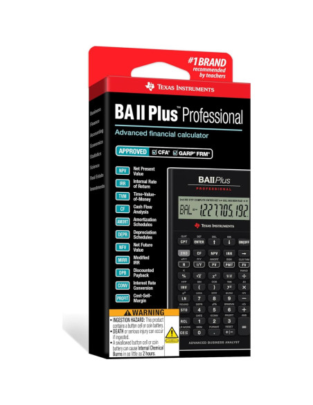 Calculadora Financiera BA II Plus Texas Instruments 24.9 cm Calculadora Financiera BA II Plus Texas Instruments 24.9 cm