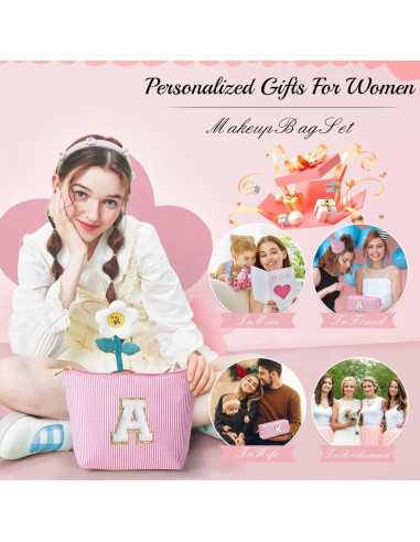 Bolsa de Maquillaje YOOLIFE Rosa Personalizada para Mujeres