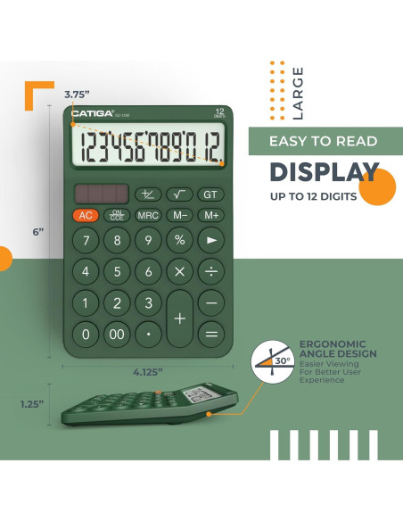 Calculadora de Escritorio CATIGA SD-1292 12 Dígitos Solar Calculadora de Escritorio CATIGA SD-1292 12 Dígitos Solar
