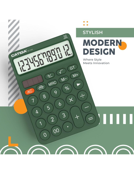 Calculadora de Escritorio CATIGA SD-1292 12 Dígitos Solar Calculadora de Escritorio CATIGA SD-1292 12 Dígitos Solar