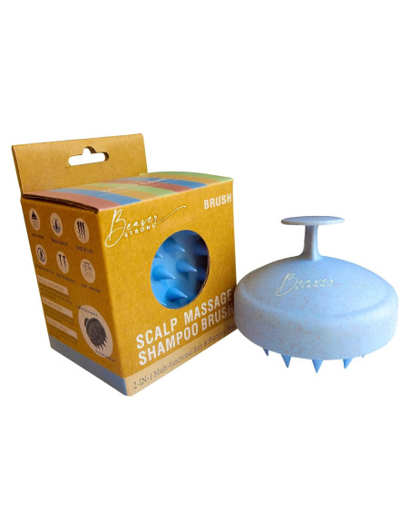 Cepillo Masajeador de Champú BeaverStrong 2 en 1 Azul Cepillo Masajeador de Champú BeaverStrong 2 en 1 Azul