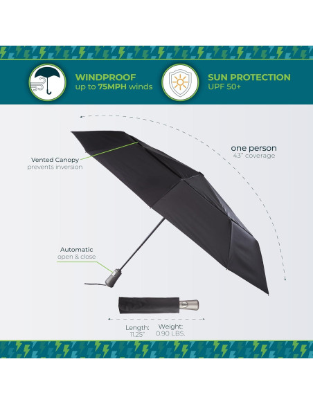 Paraguas Plegable Totes 43 cm Automático UV 50+ Paraguas Plegable Totes 43 cm Automático UV 50+