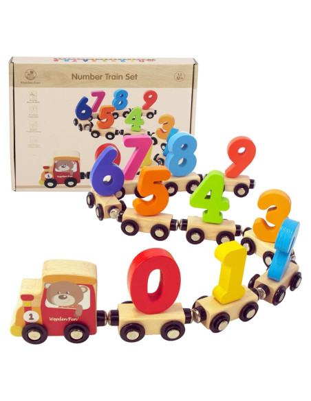 Juego de Tren de Números Woodenfun 29.97x21.5cm Rojo Juego de Tren de Números Woodenfun 29.97x21.5cm Rojo