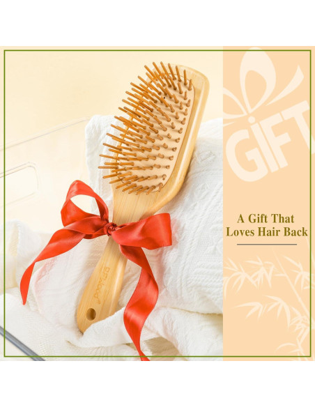 Cepillo de Pelo de Bambú BFWood con Cerdas Naturales 25.4cm Cepillo de Pelo de Bambú BFWood con Cerdas Naturales 25.4cm