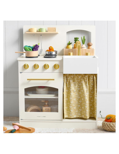 Cocina de Juego Tiny Land para Niños con Accesorios - Madera