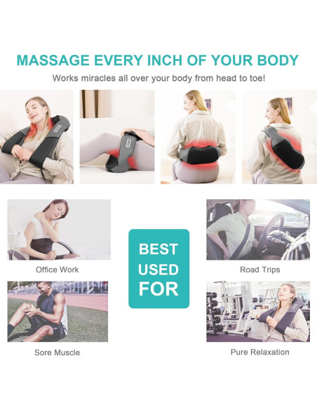 Masajeador de Cuello Medcursor LY-580A, Shiatsu Eléctrico con Calor Masajeador de Cuello Medcursor LY-580A, Shiatsu Eléctrico con Calor