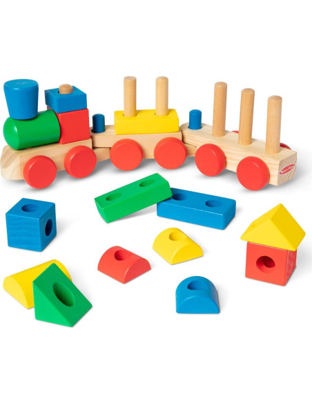 Tren de Apilamiento Melissa & Doug con 18 Piezas de Madera Tren de Apilamiento Melissa & Doug con 18 Piezas de Madera