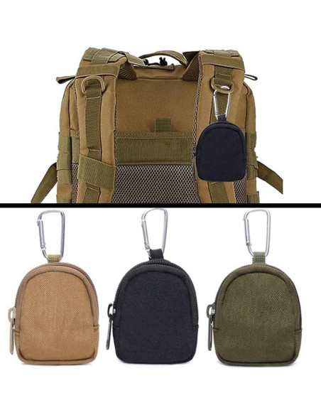 Paquete de 2 Monederos Tácticos Imeisuit Caqui Mini EDC Paquete de 2 Monederos Tácticos Imeisuit Caqui Mini EDC