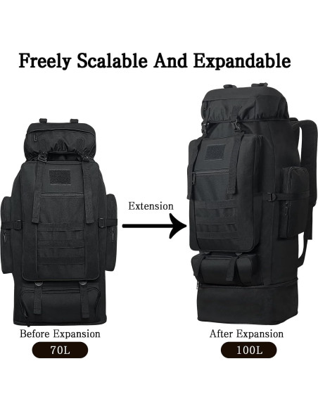 Mochila de Camping 100L Lizbin Táctica Militar Resistente al Agua Mochila de Camping 100L Lizbin Táctica Militar Resistente al Agua
