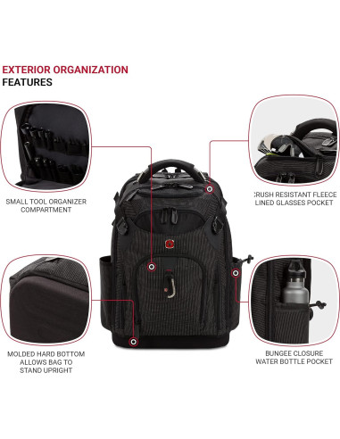 Mochila SwissGear para Laptop 19" con Organizador Negro