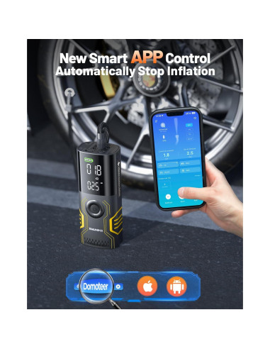 Compresor de Aire Portátil XMUNIHA 10000mAh 150PSI Inflador