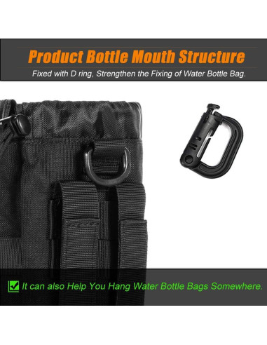 Soporte Táctico para Botella de Agua R.SASR Nylon 0.5L