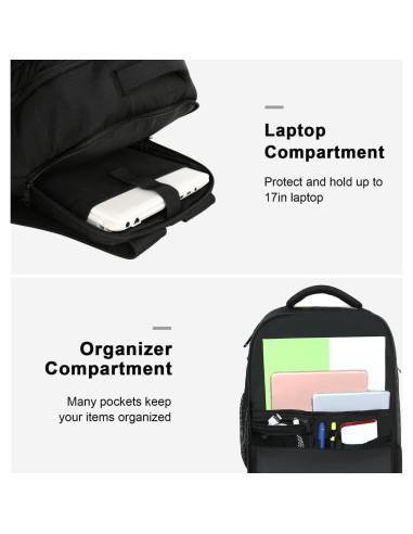 Mochila de Mano MATEIN para Laptop 17" Aprobada por Aerolíneas