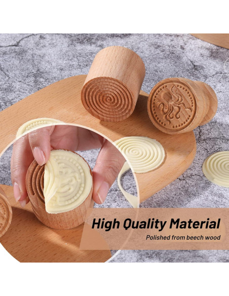Sello de Pasta Corzetti YORSEEK Madera de Haya 5x5 cm Sello de Pasta Corzetti YORSEEK Madera de Haya 5x5 cm
