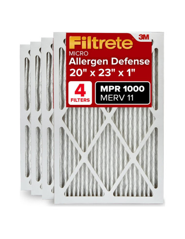Filtro de Aire Filtrete 20x23x1 MPR 1000 MERV 11 - Paquete de 4