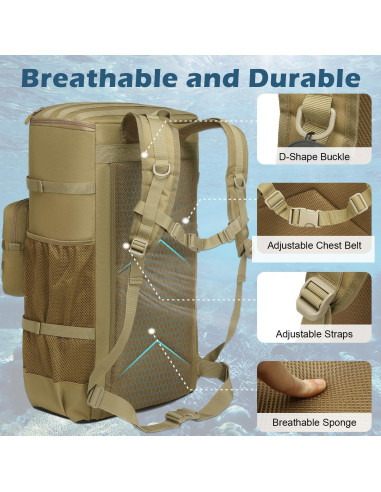 Mochila de Buceo SLINRKE 65L para Equipos de Snorkel