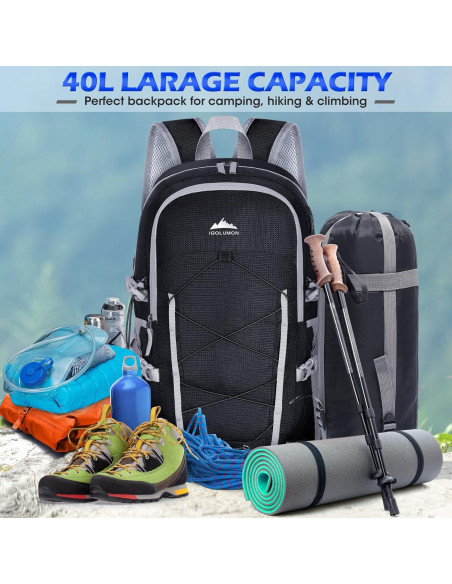Mochila de Senderismo IGOLUMON 40L Impermeable Unisex Mochila de Senderismo IGOLUMON 40L Impermeable Unisex
