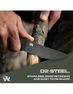 Cuchillo de Supervivencia ODENWOLF W FLAT Acero D2 24cm 2