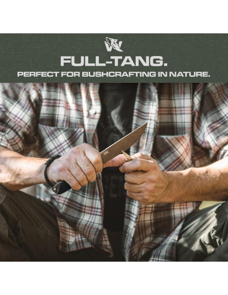 Cuchillo de Supervivencia ODENWOLF W FLAT Acero D2 24cm Cuchillo de Supervivencia ODENWOLF W FLAT Acero D2 24cm