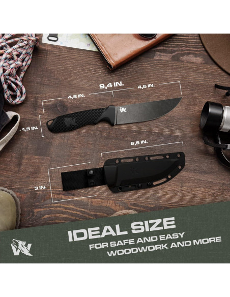 Cuchillo de Supervivencia ODENWOLF W FLAT Acero D2 24cm Cuchillo de Supervivencia ODENWOLF W FLAT Acero D2 24cm