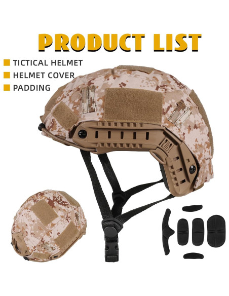 Casco Táctico Tumhuts TUM002 Mediano para Airsoft y Paintball Casco Táctico Tumhuts TUM002 Mediano para Airsoft y Paintball