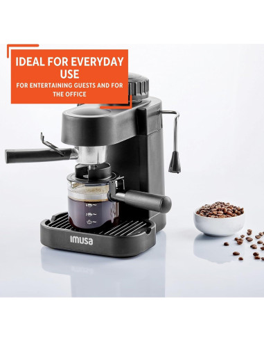 Cafetera Espresso IMUSA GAU-18202 4 Tazas Negra