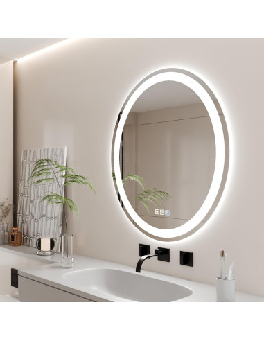 Espejo LED Inteligente Luminorcrest 71 x 51 cm Anti-Niebla