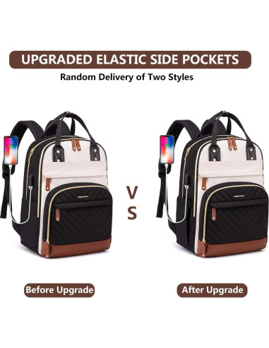 Mochila para Laptop BAGSWAN 15.6" Impermeable USB Beige