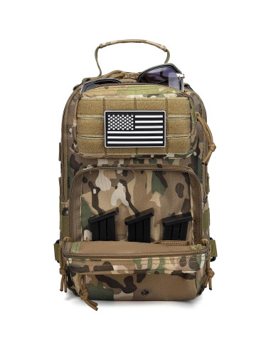 Mochila Táctica Militar CamoNegro 10L para Hombres