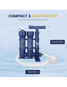 Purificador de Agua Portátil Ann Katy 3 Etapas 2kg Camping 2