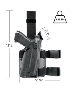 Funda Táctica Safariland 6304 para Glock 17/22, Negro 2