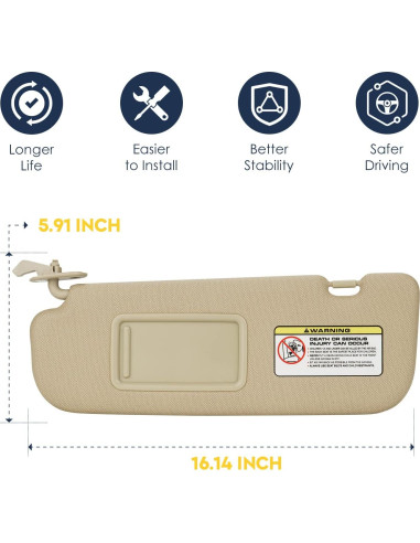 Visera Hyundai Elantra 2011-2015 Beige Reemplazo 85210