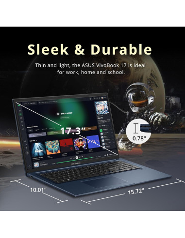 Laptop ASUS Vivobook 17.3" FHD, Intel i3, 8GB RAM, 672GB