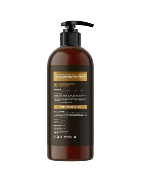 Aceite de Coco Fraccionado Puro Maple Holistics 473 ml Hidratante Aceite de Coco Fraccionado Puro Maple Holistics 473 ml Hidratante