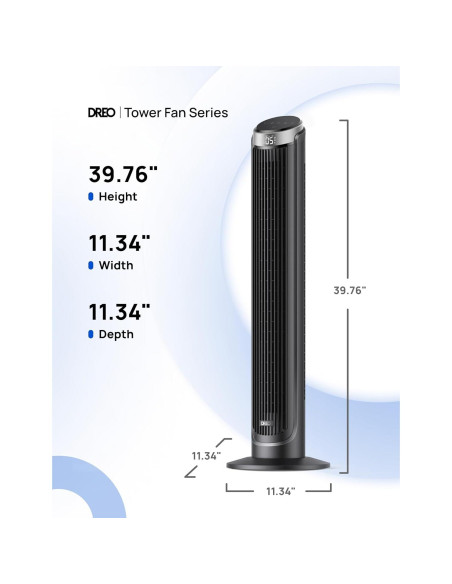 Ventilador de Torre Dreo Cruiser Pro T3 S 5 Velocidades 101,6 cm Ventilador de Torre Dreo Cruiser Pro T3 S 5 Velocidades 101,6 cm