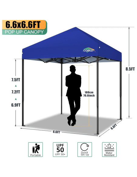 Carpa Plegable COBIZI 2x2m Impermeable para Camping y Fiestas Carpa Plegable COBIZI 2x2m Impermeable para Camping y Fiestas