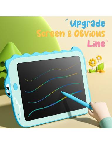 Tableta de Escritura LCD Kidopire 21.6 cm Dinosaurio Azul