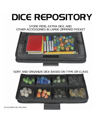 Estuche de Dados ENHANCE para RPG con Bandeja Lanzamiento