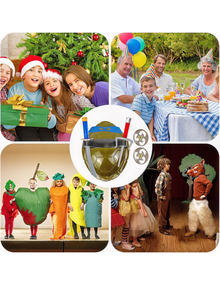 Disfraz de Caparazón de Tortuga Oyeftp para Niños 20 Piezas Disfraz de Caparazón de Tortuga Oyeftp para Niños 20 Piezas