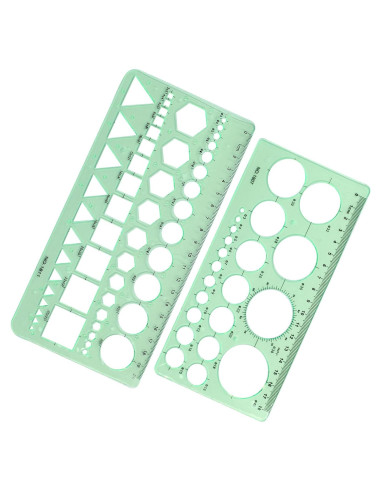 Juego de Plantillas Circulares Transparentes Unlorspy 2 Pcs