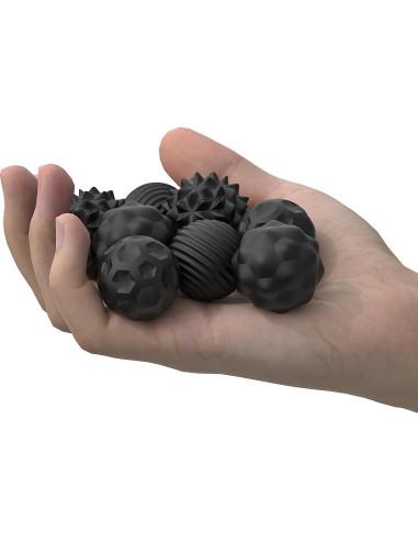 Bolas Magnéticas Antiestrés de Silicona - 8 Piezas - Negro