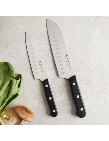 Juego de Cuchillos Santoku Henckels 2 Piezas Acero Inoxidable