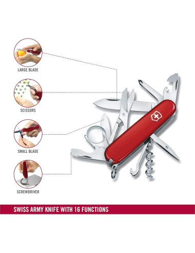Cuchillo Suizo Victorinox Explorer 16 Funciones Rojo