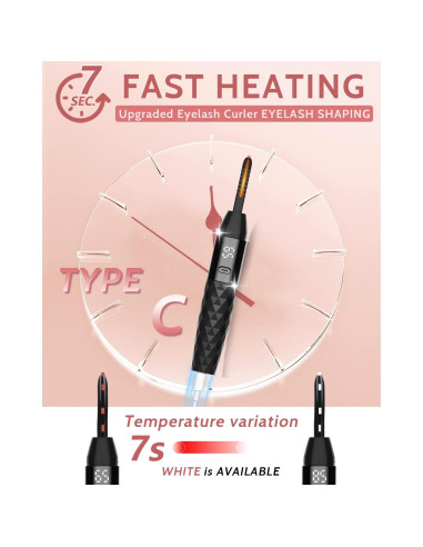 Rizador de Pestañas Eléctrico BUV Recargable 500mAh 2 Modos