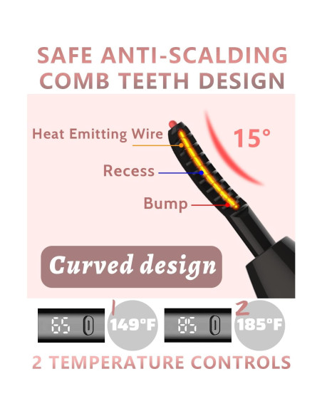 Rizador de Pestañas Eléctrico BUV Recargable 500mAh 2 Modos