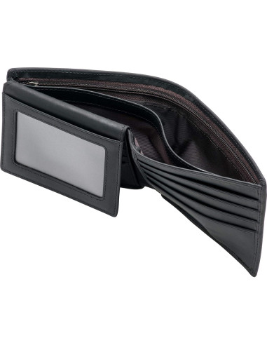 Cartera Bifold POKOFO de Cuero Genuino con Bloqueo RFID