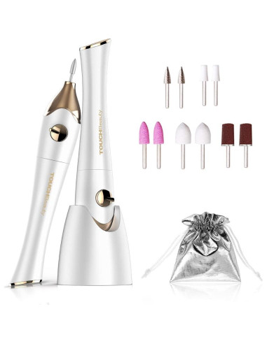 TOUCHBeauty Taladro Eléctrico para Uñas Oro, Kit Manicura UV